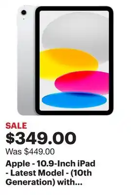 Best Buy Apple - 10.9-inch ipad - latest model - (10th generation) with wi-fi - 64gb - silver offer