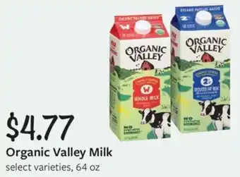 Fareway Organic Valley Milk offer
