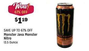 Grocery Outlet Java monster nitro offer