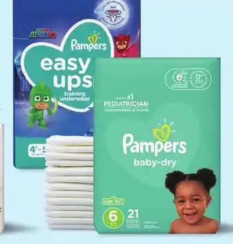 Rite Aid Pampers easy ups, swaddlers or baby dry diapers offer