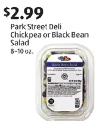 Aldi Park street deli chickpea or black bean salad offer