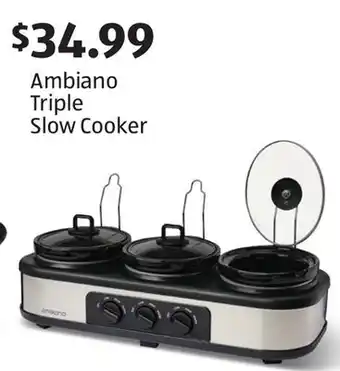 Aldi Ambiano triple slow cooker offer