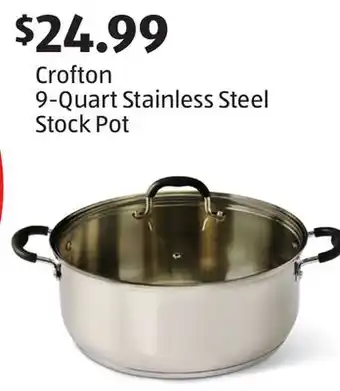 Aldi Crofton 9-quart stainless steel stock pot offer