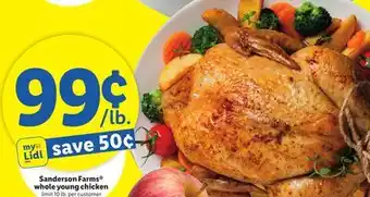 Lidl Sanderson farms whole young chicken offer