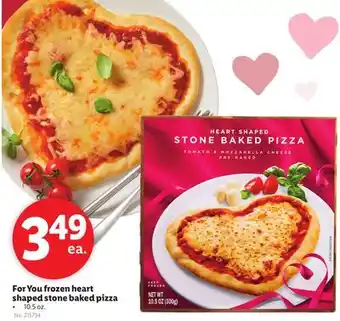 Lidl For you frozen heart shaped stone baked pizza offer