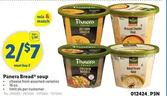 Lidl Panera bread soup offer