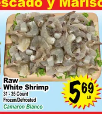 Superior Grocers Raw white shrimp offer