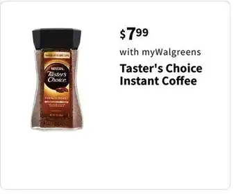 Walgreens Taster's choice instant coﬀee offer