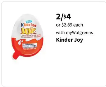 Walgreens Kinder joy offer