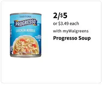 Walgreens Progresso soup offer