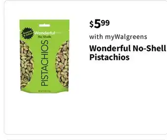 Walgreens Wonderful no-shell pistachios offer