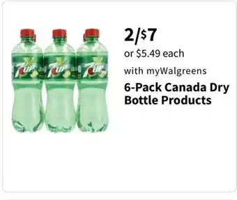 Walgreens 6-pack canada dry bottle products offer