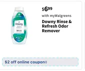 Walgreens Downy rinse & refresh odor remover offer