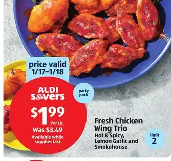 Aldi Fresh chicken wing trio offer