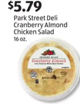 Aldi Park street deli cranberry almond chicken salad offer