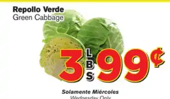 El Super Fresh Green cabbage offer