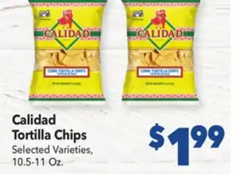 Vallarta Supermarkets Calidad tortilla chips offer