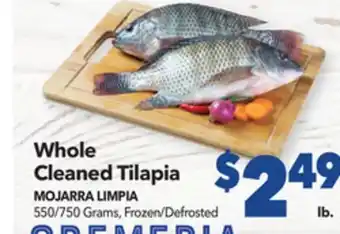 Vallarta Supermarkets Whole cleaned tilapia/mojarra limpia offer