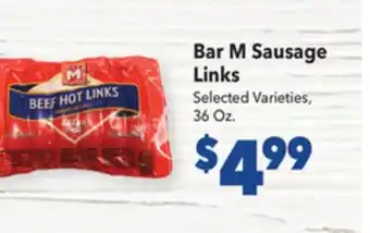 Vallarta Supermarkets Bar m sausage links offer