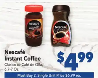 Vallarta Supermarkets Nescafé instant coffee offer