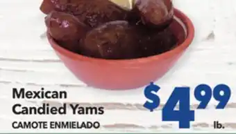 Vallarta Supermarkets Mexican candied yams/camote enmielado offer