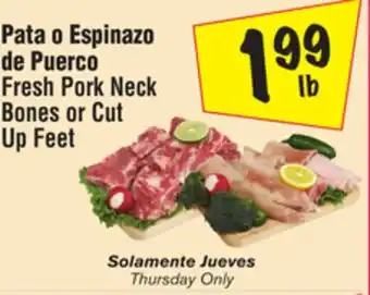 El Super Fresh pork neck bones or cut up feet offer