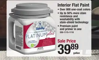 Menards Interior flat paint offer