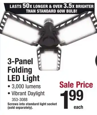 Menards 3-panel folding led light offer