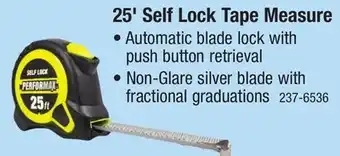 Menards 25' self lock tape measure offer