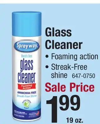 Menards Glass cleaner offer