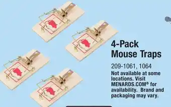 Menards 4-pack mouse traps offer