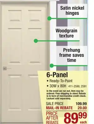 Menards 6-panel offer
