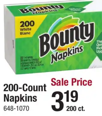 Menards 200-count napkins offer