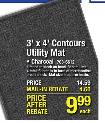Menards 3' x 4' contours utility mat offer