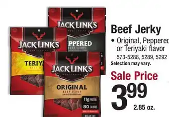Menards Beef jerky offer