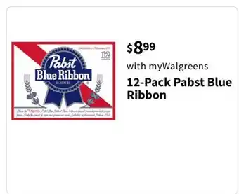 Walgreens 12-pack pabst blue ribbon offer