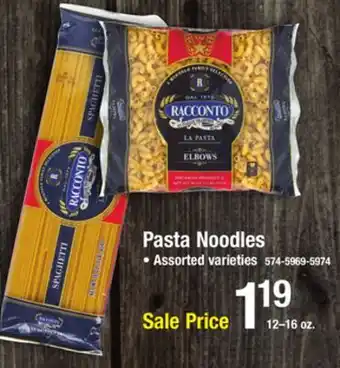 Menards Pasta noodles offer