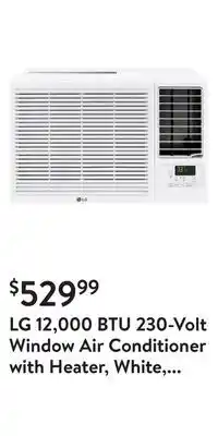 Walmart Lg 12,000 btu 230-volt window air conditioner with heater, white, lw1223hr offer
