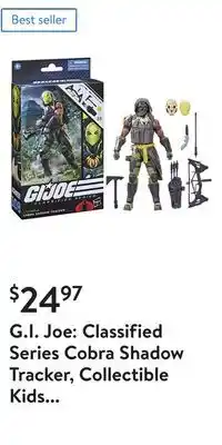 Walmart G.i. joe: classified series cobra shadow tracker, collectible kids toy action figure for boys and girls ages 4 5 6 7 8 and up offer