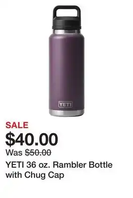Dick's Sporting Goods Yeti 36 oz. rambler bottle with chug cap offer