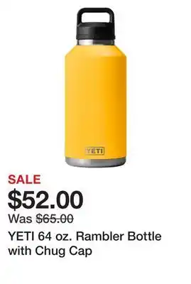 Dick's Sporting Goods Yeti 64 oz. rambler bottle with chug cap offer
