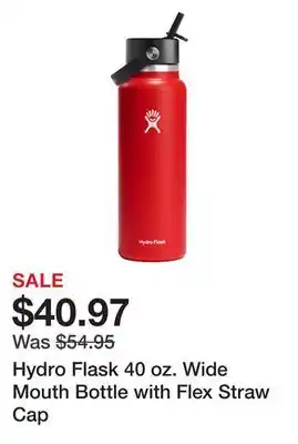 Dick's Sporting Goods Hydro flask 40 oz. wide mouth bottle with flex straw cap offer