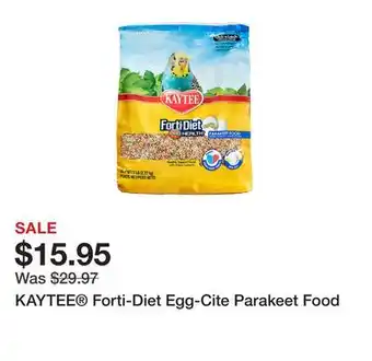 Petsmart Kaytee forti-diet egg-cite parakeet food offer