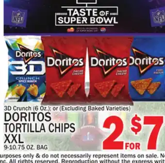 C Town Doritos tortilla chips xxl 9-10.75 oz. bag offer