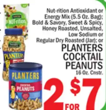 C Town Planters cocktail peanuts 16 oz. cnstr offer