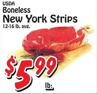 Bozek's Market Boneless New York Strips offer