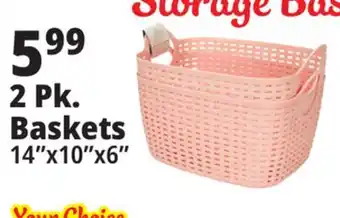 Ocean State Job Lot 2 pk. baskets offer