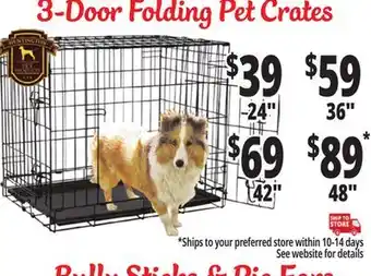 Ocean State Job Lot 3-door folding pet crates offer