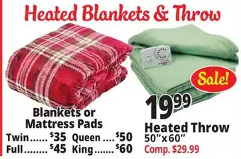 Ocean State Job Lot Heated blankets offer