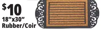 Ocean State Job Lot 18x30 rubber/coir doormats offer